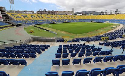 The Gran Canaria stadium, where the UD Las Palmas soccer team plays its official matches.