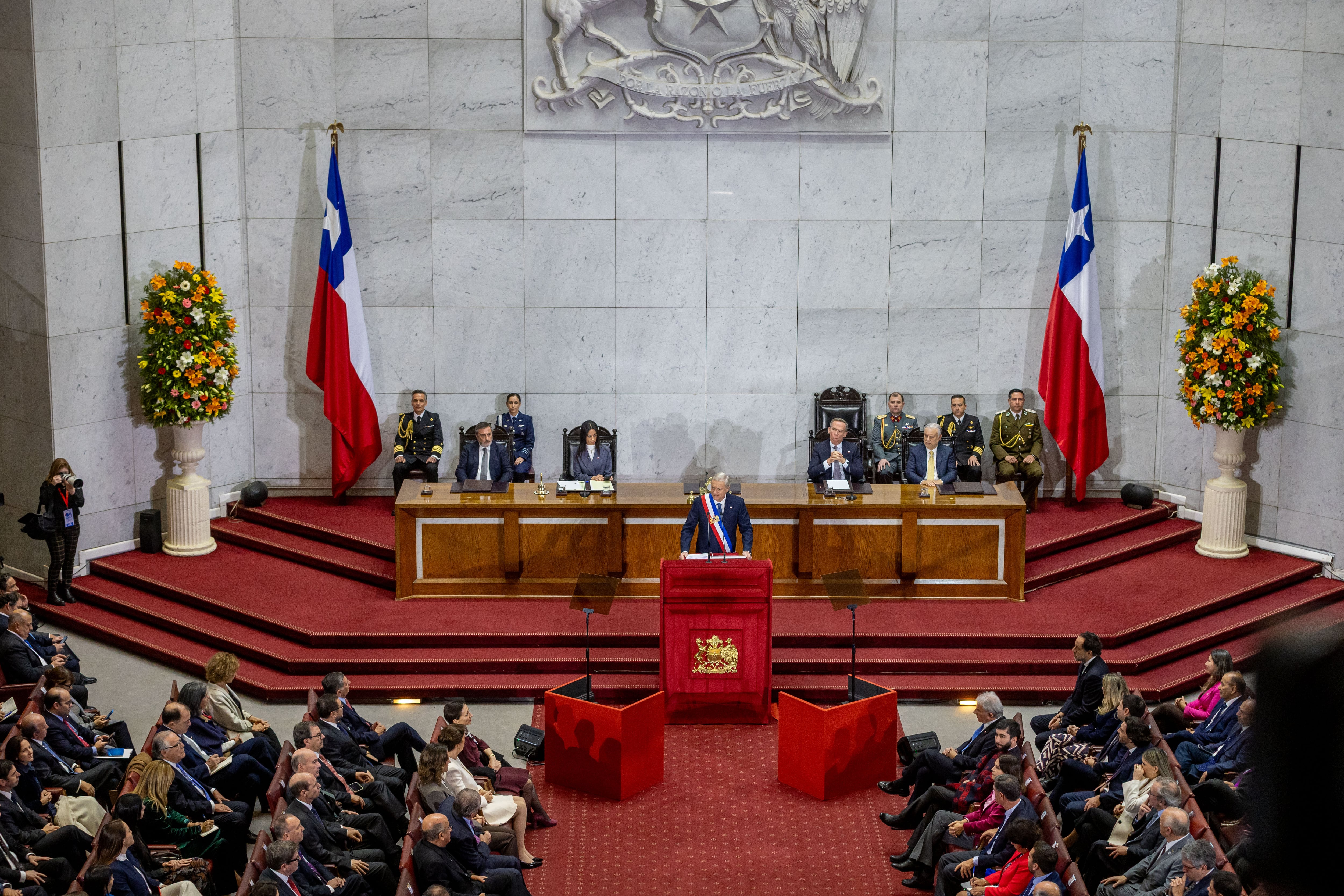 Primera Cuenta Pública de José Antono Kast en Valparaíso, este lunes.