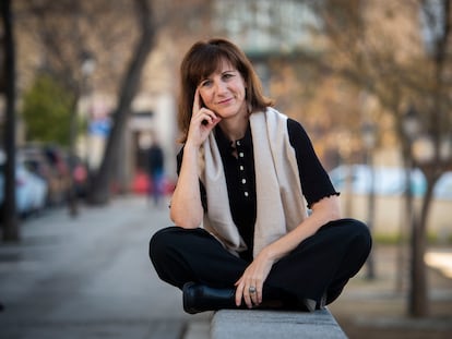 Malena Alterio, el pasado martes en la plaza de Las Vistillas de Madrid.