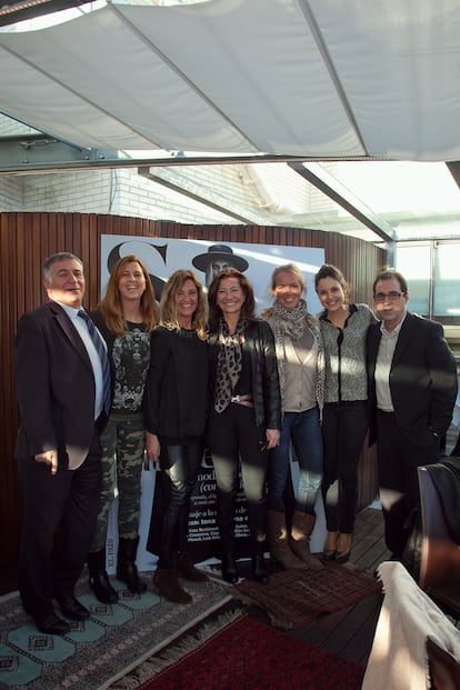 Julio García, director general de Media Works, Esther Hernández, de Piazza Comunicación, Judith Mases, Lola Bañón, directora de LB Press, Paula Monroy, Media and PR de Nespresso Laura Muñoz, PR de Natura Bissé y Felix Santos de Carat.