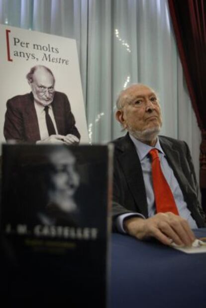 Josep Maria Castellet, en l’homenatge que se li va retre a Barcelona pels seus 80 anys, el 2006.