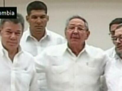 Santos, Raúl Castro i Timoixenko fan un pas clau en el procés de pau a Colòmbia.