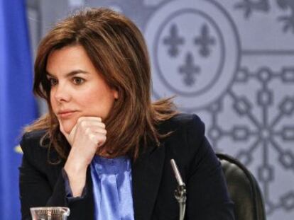 La vicepresidenta del Gobierno, Soraya S&aacute;enz de Santamar&iacute;a.