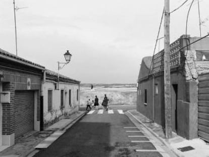 Vista de una calle en el barrio del Cristo, Palencia.