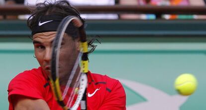 Rafael Nadal, durante su enfrentamiento con Simone Bolelli.