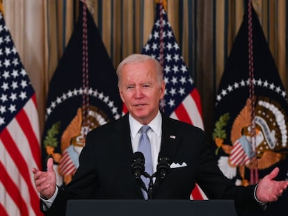 El presidente de EE UU, Joe Biden, en la Casa Blanca, en Washington.