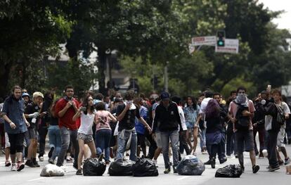 Protesto nesta sexta-feira, em São Paulo.