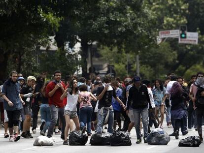 Protesto nesta sexta-feira, em São Paulo.