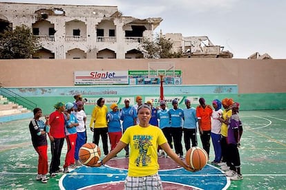 La capitana de la selección femenina de baloncesto, Suweys Ali Jama.