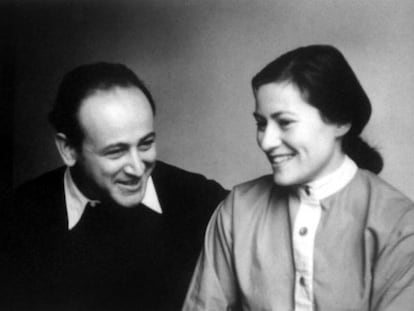 El poeta Paul Celan y su mujer, la pintora Gis&egrave;le Celan-Lestrange, en 1956. 