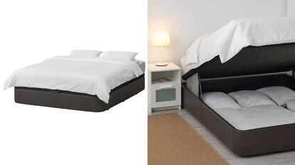 Ofertas colchón y canapé Ikea, dormitorio, mejor precio, descuentos especiales, combinación colchón y canapé, renovar dormitorio, diferentes medidas de cama