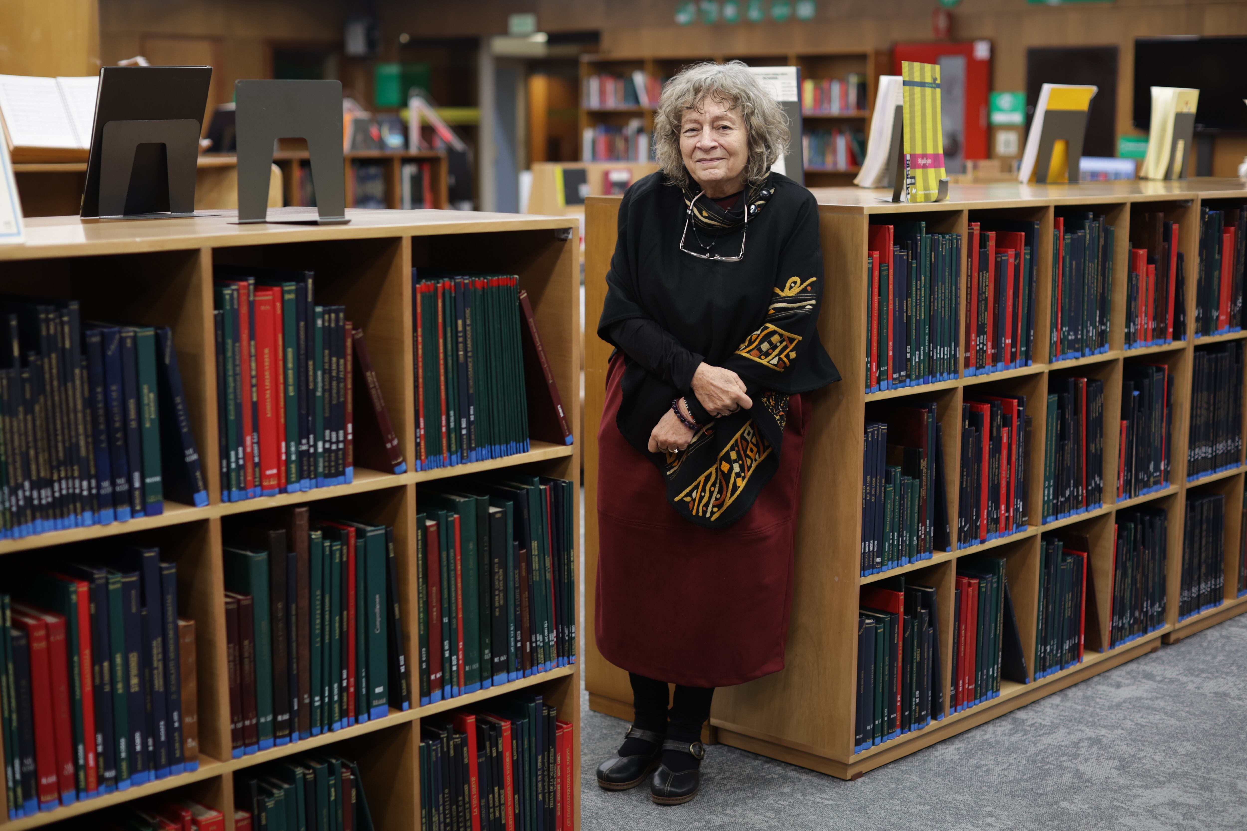 Rita Segato en la Biblioteca Luis Ángel Arango.