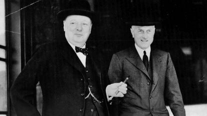Winston Churchill y Samuel Hoare en 1937 en Irlanda.&ensp;Foto: Keystone Pictures USA.