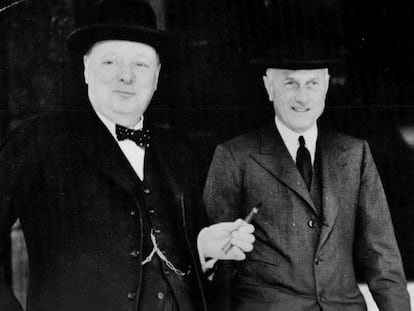 Winston Churchill y Samuel Hoare en 1937 en Irlanda.&ensp;Foto: Keystone Pictures USA.