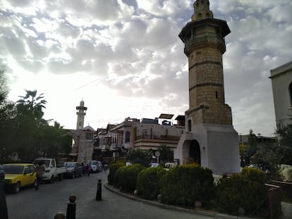 Una plaza de Damasco, este sábado.