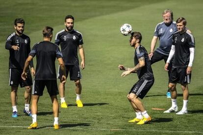 Otra imagen del entrenamiento del martes.