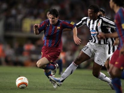 Messi, durante el Gamper de 2005.