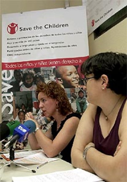 Imagen de la presentación del informe de Save the children.