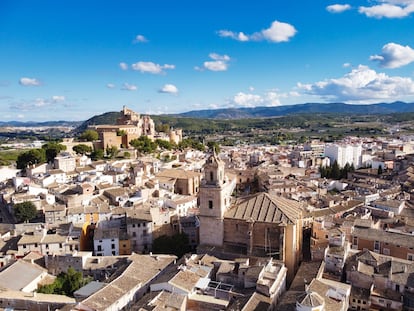 Vista panorámica del centro histórico de Caravaca de la Cruz, en la Región de Murcia. 