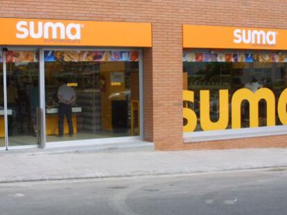 Fachada de una tienda Suma, propiedad de Miquel Alimentació.