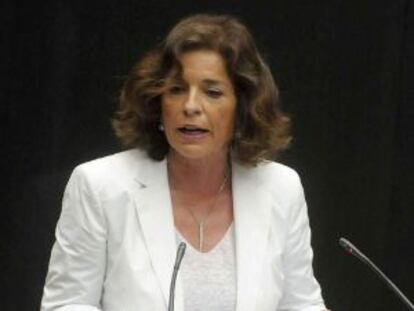 Ana Botella, en un pleno municipal reciente.