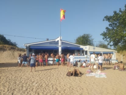 La playa de El Puntal en Somo (Cantabria), el 31 de agosto.