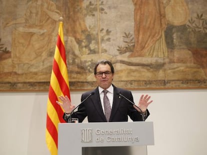 El presidente catal&aacute;n, Artur Mas, hoy en Barcelona.