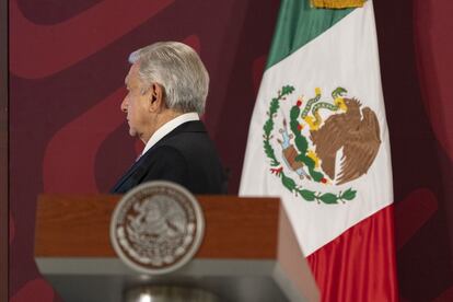 El presidente Andrés Manuel López Obrador, durante una conferencia de prensa en noviembre.