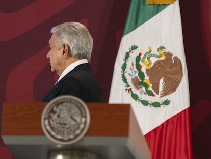 El presidente Andrés Manuel López Obrador, durante una conferencia de prensa en noviembre.