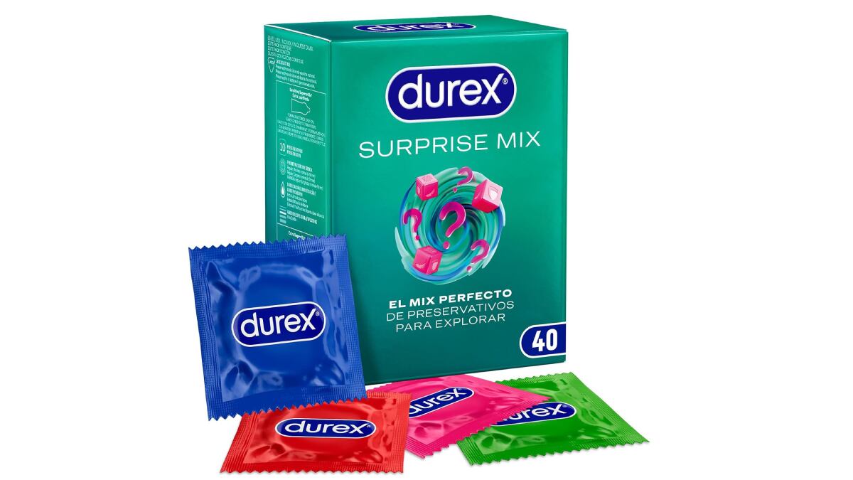Caja de preservativos Surprise Mix, de Durex (40 unidades).