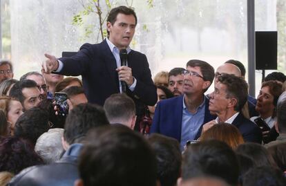 Albert Rivera, durante un acto electoral en Andalucía.