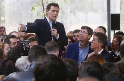 Albert Rivera, durante un acto electoral en Andalucía. 
 