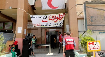 Sala de emergencia en un hospital de Mosul