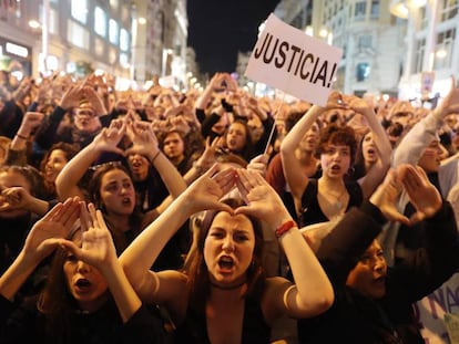 The International Women's Day protest in Madrid in March.