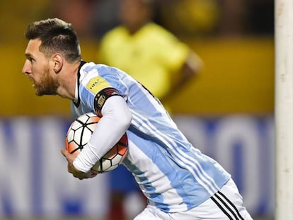 Messi, ante Ecuador.