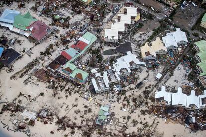 Vista de las secuelas del hurac&aacute;n Irma en la isla de San Mart&iacute;n en el Caribe. 