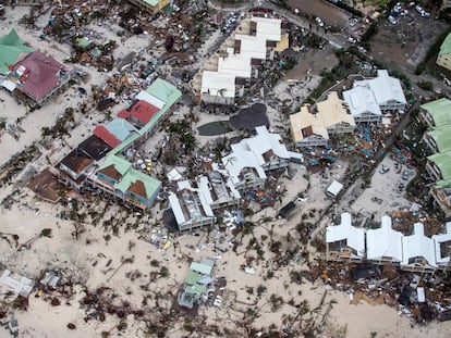 Vista de las secuelas del hurac&aacute;n Irma en la isla de San Mart&iacute;n en el Caribe. 
