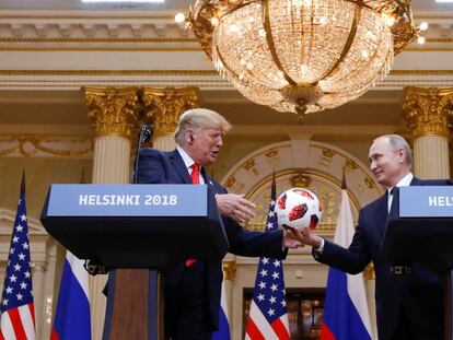 Rueda de prensa de Donald Trump y Vladimir Putin tras su encuentro en Helsinki.