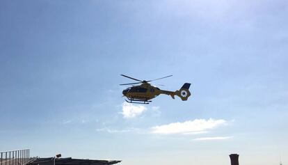 Un helicóptero medicalizado, en una foto de archivo.