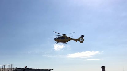 Un helicóptero medicalizado, en una foto de archivo.