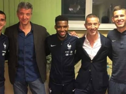 Griezmann, Gil Marín, Lemar, Berta y Lucas.