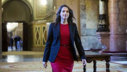 Inés Arrimadas, en el Parlament