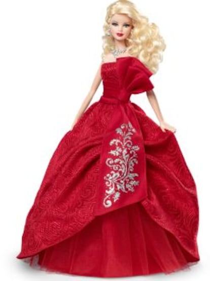 Barbie, con un vestido de noche, en una versión de 2012.