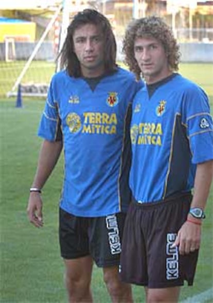 José Mari y Coloccini, en la ciudad deportiva del Villarreal.