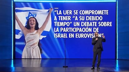 Andreu Buenafuente durante su monólogo sobre Eurovisión en 'Futuro imperfecto'.