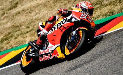 Marc Marquez, durante la clasificación en Sachsenring.