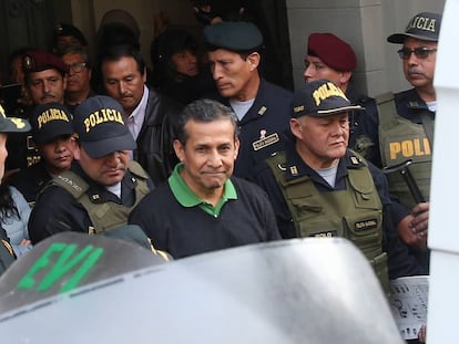 El expresidente Ollanta Humala, rumbo al penal Virgen de F&aacute;tima