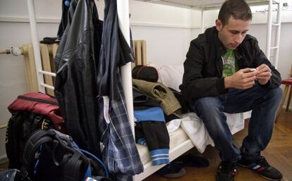 One of the young Spaniards who ended up stuck in Germany after being promised a job that never materialized.
