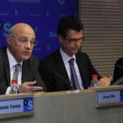 El presidente del Banco Sabadell, José Oliu, y el consejero delegado, Jaime Guardiola.