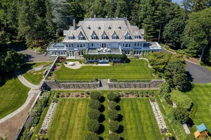 This June 2021 photo shows Copper Beech Farm, a 50-plus acre waterfront estate in Greenwich, Conn, which recently sold for $138,830,000.